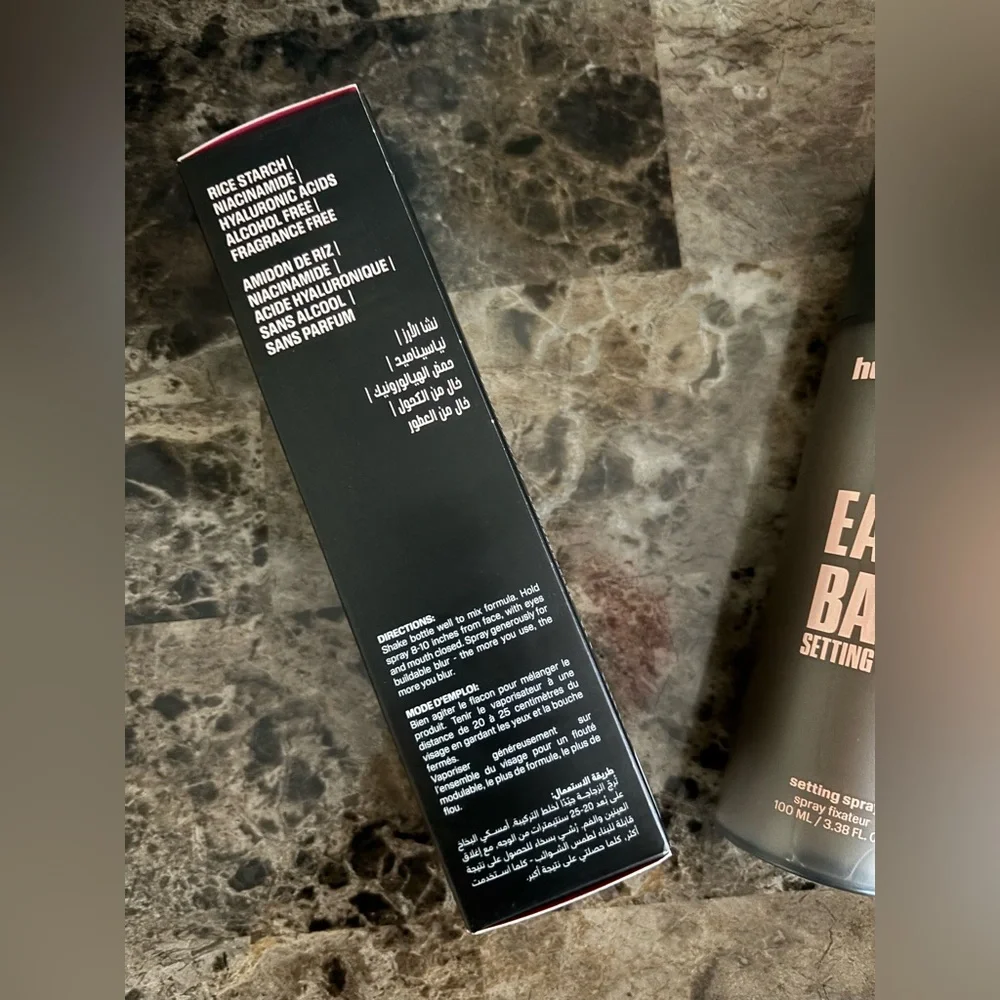 Huda Beauty Easy Bake Setting Spray 3.38 fl oz New Beauty Makeup Face Skincare